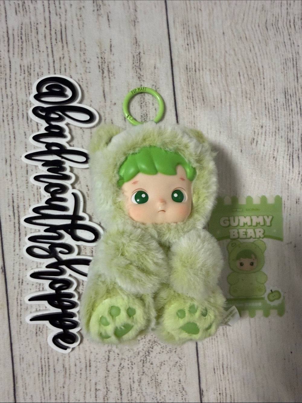 *Pop Mart Gummy Bear Series Vinyl Plush Pendant Blind Box - Green Apple
